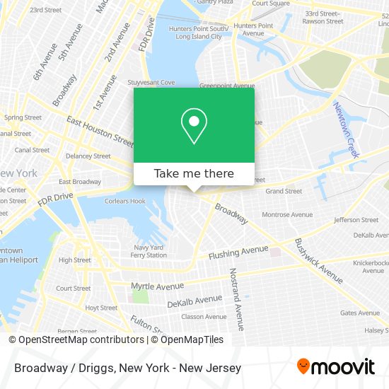 Mapa de Broadway / Driggs