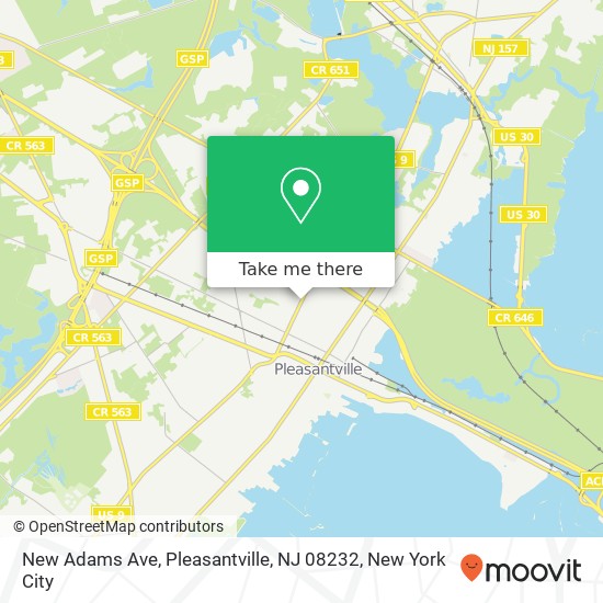Mapa de New Adams Ave, Pleasantville, NJ 08232