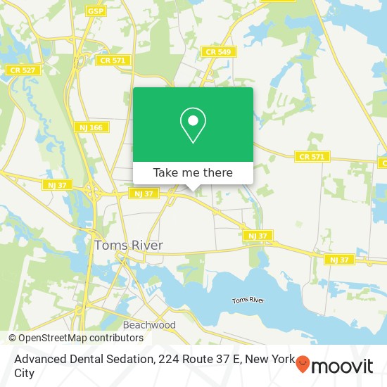 Mapa de Advanced Dental Sedation, 224 Route 37 E