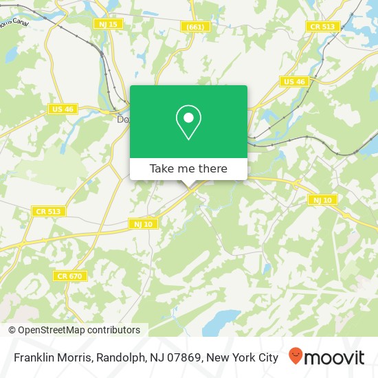 Mapa de Franklin Morris, Randolph, NJ 07869