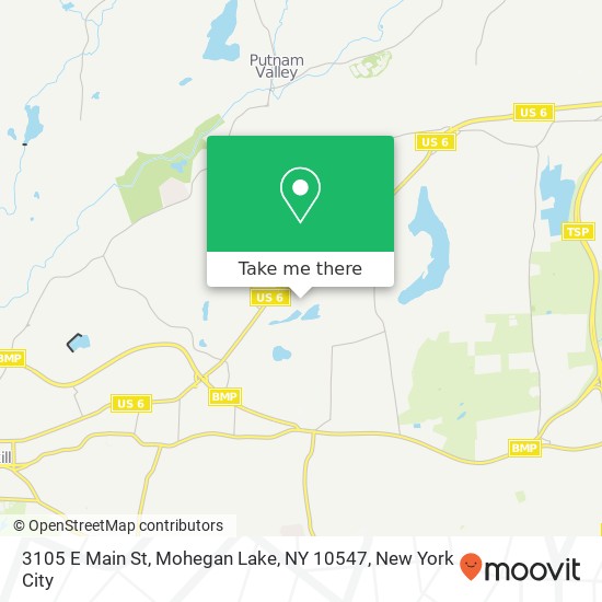 Mapa de 3105 E Main St, Mohegan Lake, NY 10547