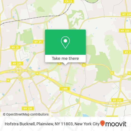 Hofstra Bucknell, Plainview, NY 11803 map