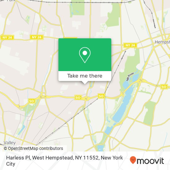 Mapa de Harless Pl, West Hempstead, NY 11552