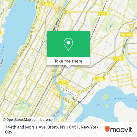 Mapa de 144th and Morris Ave, Bronx, NY 10451