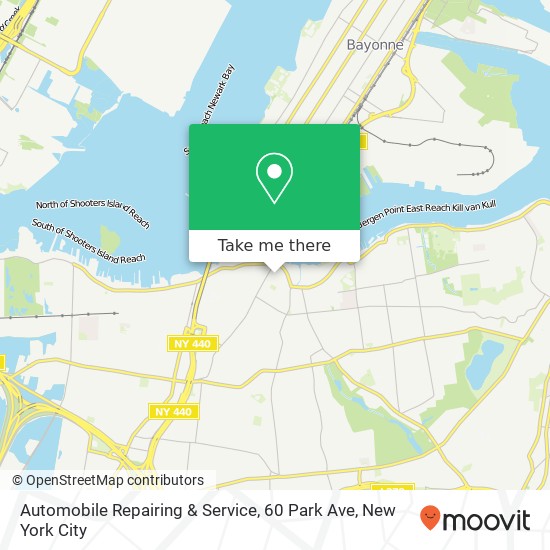Automobile Repairing & Service, 60 Park Ave map