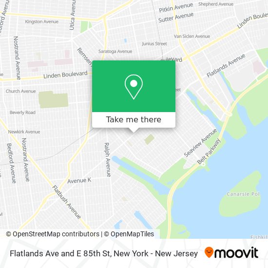 Mapa de Flatlands Ave and E 85th St