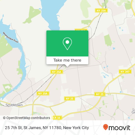 Mapa de 25 7th St, St James, NY 11780