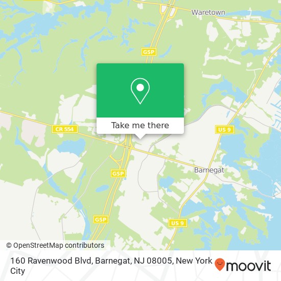 160 Ravenwood Blvd, Barnegat, NJ 08005 map