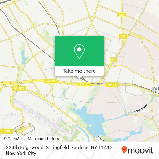 Mapa de 224th Edgewood, Springfield Gardens, NY 11413