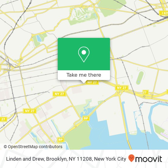 Linden and Drew, Brooklyn, NY 11208 map