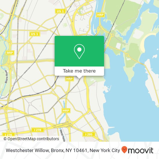Mapa de Westchester Willow, Bronx, NY 10461