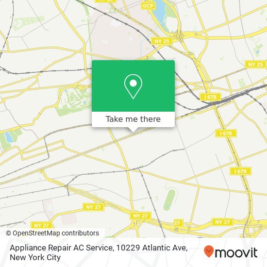 Mapa de Appliance Repair AC Service, 10229 Atlantic Ave
