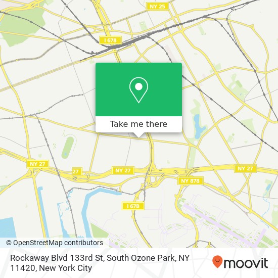 Mapa de Rockaway Blvd 133rd St, South Ozone Park, NY 11420