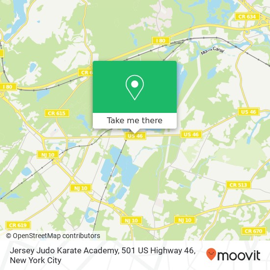 Mapa de Jersey Judo Karate Academy, 501 US Highway 46
