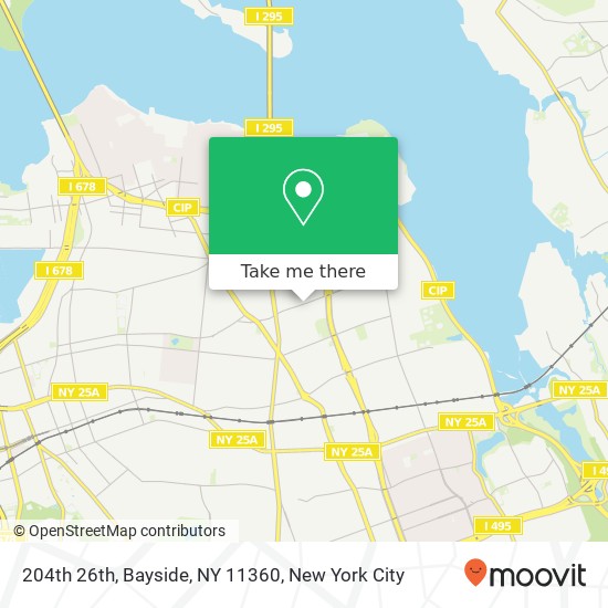 204th 26th, Bayside, NY 11360 map