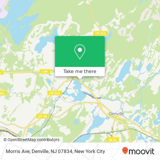 Mapa de Morris Ave, Denville, NJ 07834