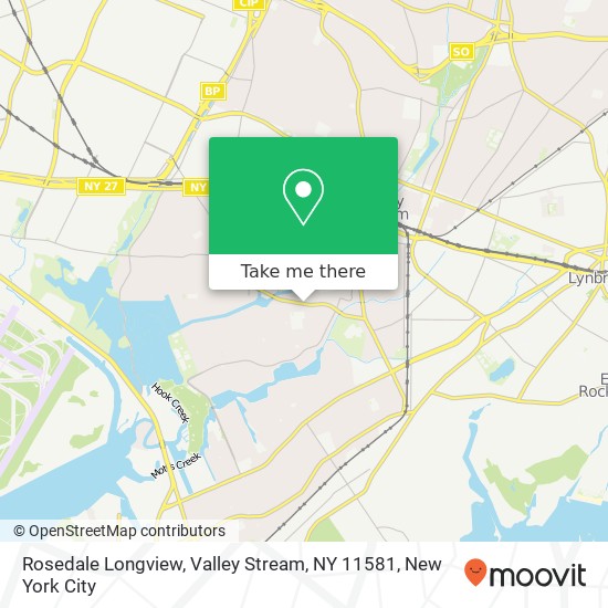 Mapa de Rosedale Longview, Valley Stream, NY 11581