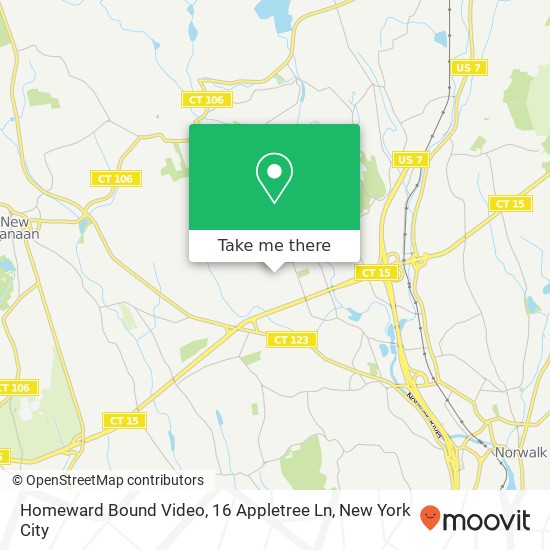 Mapa de Homeward Bound Video, 16 Appletree Ln