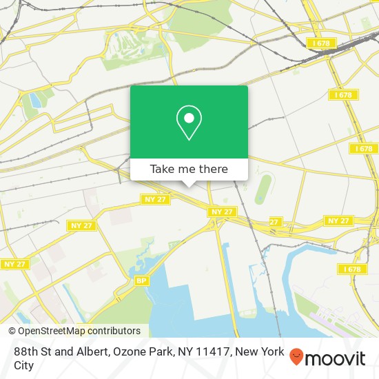 88th St and Albert, Ozone Park, NY 11417 map