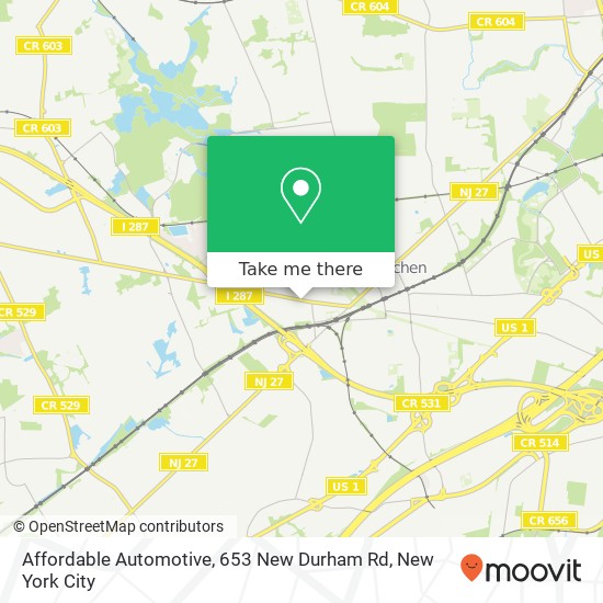 Mapa de Affordable Automotive, 653 New Durham Rd