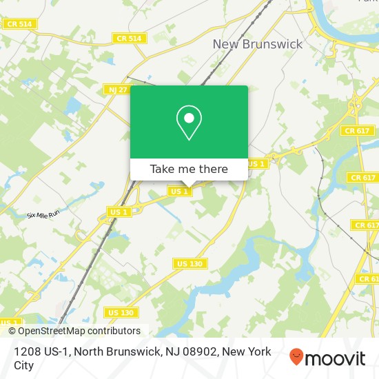 Mapa de 1208 US-1, North Brunswick, NJ 08902