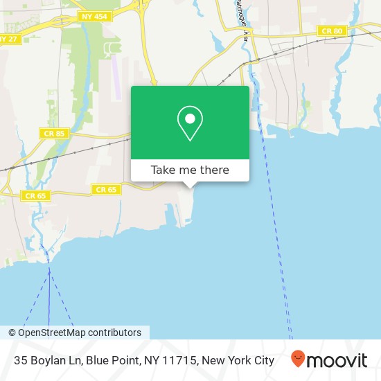 35 Boylan Ln, Blue Point, NY 11715 map