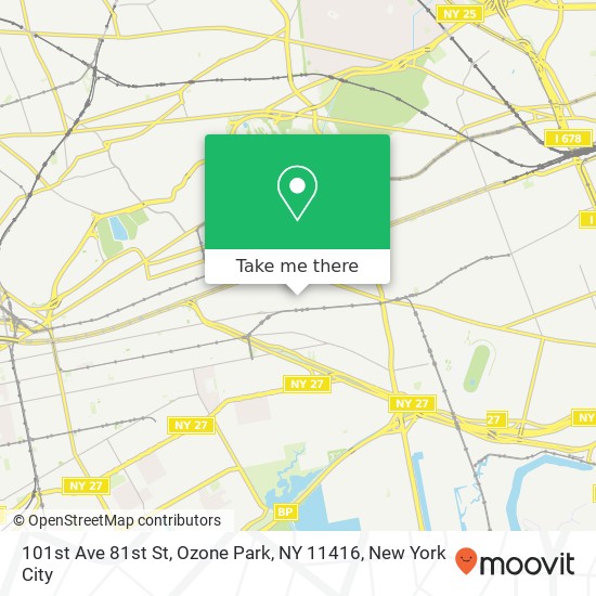 Mapa de 101st Ave 81st St, Ozone Park, NY 11416