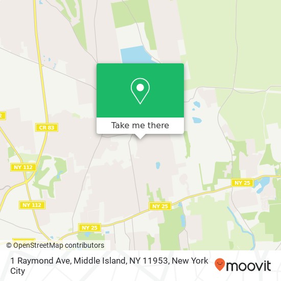 Mapa de 1 Raymond Ave, Middle Island, NY 11953