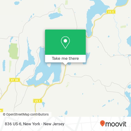 Mapa de 836 US-6, Mahopac, NY 10541