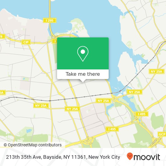 Mapa de 213th 35th Ave, Bayside, NY 11361
