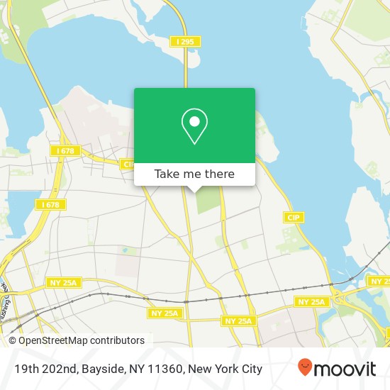 Mapa de 19th 202nd, Bayside, NY 11360