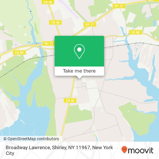 Broadway Lawrence, Shirley, NY 11967 map