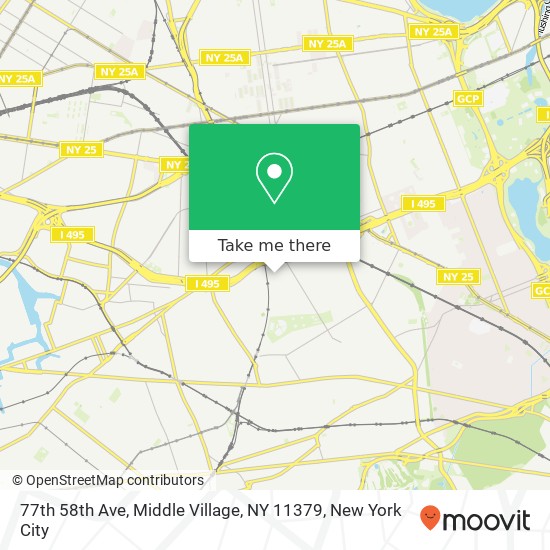 77th 58th Ave, Middle Village, NY 11379 map