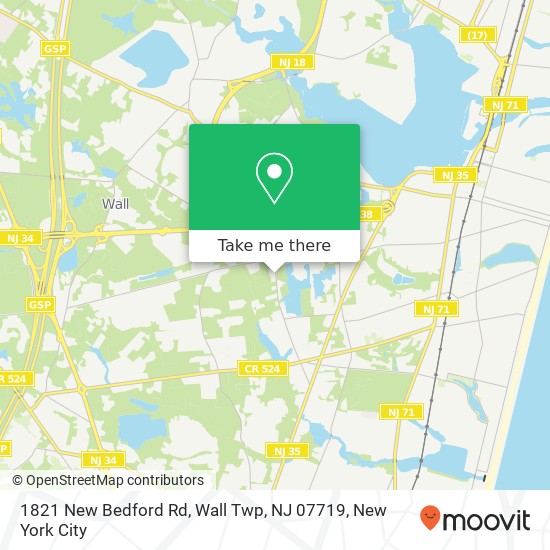 1821 New Bedford Rd, Wall Twp, NJ 07719 map