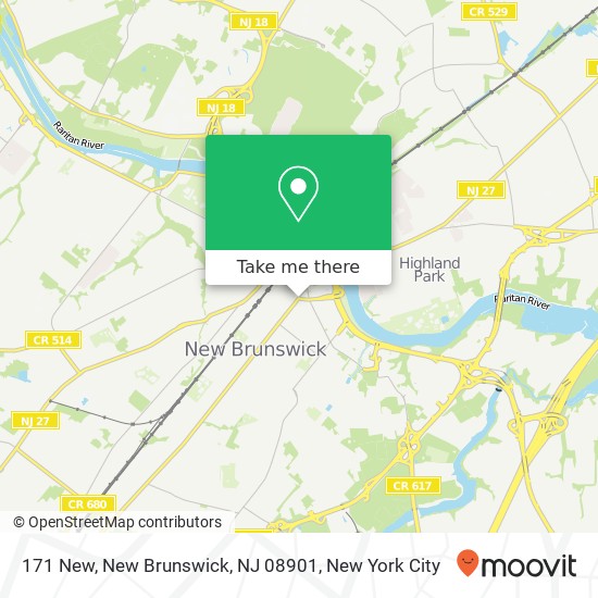 Mapa de 171 New, New Brunswick, NJ 08901