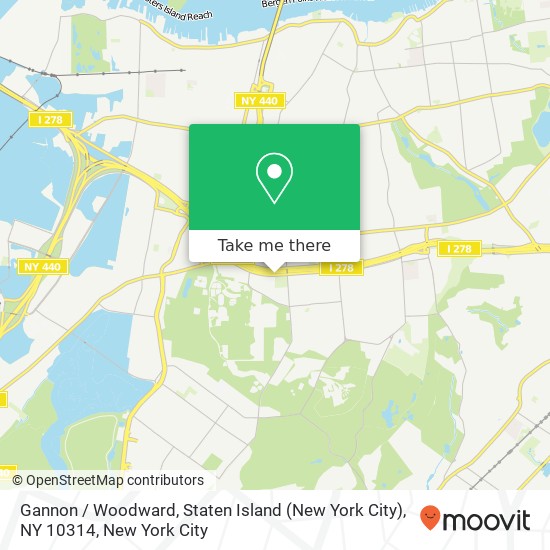 Mapa de Gannon / Woodward, Staten Island (New York City), NY 10314