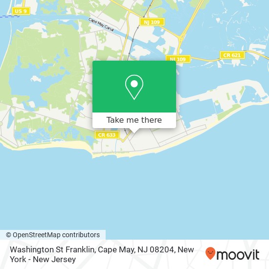 Mapa de Washington St Franklin, Cape May, NJ 08204