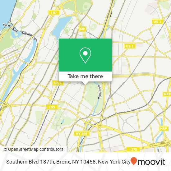 Southern Blvd 187th, Bronx, NY 10458 map