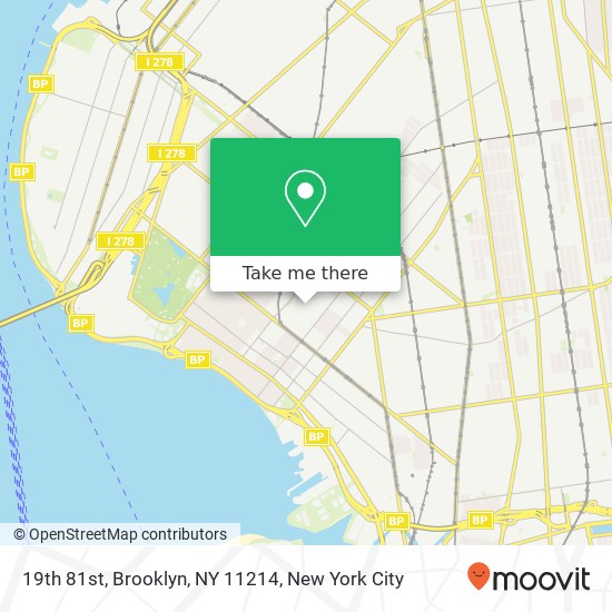 Mapa de 19th 81st, Brooklyn, NY 11214