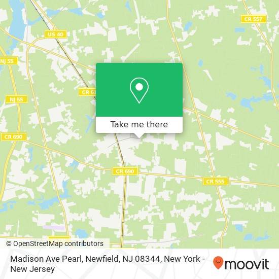 Madison Ave Pearl, Newfield, NJ 08344 map