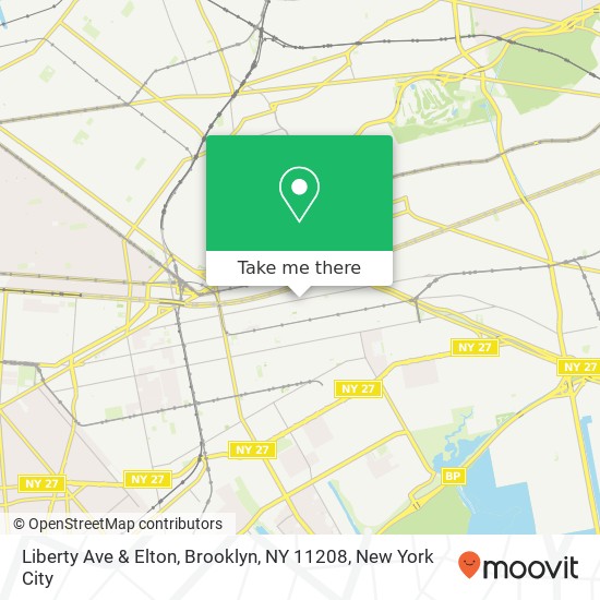 Mapa de Liberty Ave & Elton, Brooklyn, NY 11208