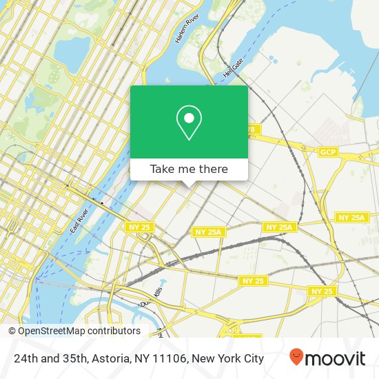 24th and 35th, Astoria, NY 11106 map