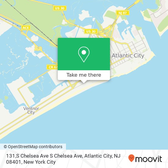 131,S Chelsea Ave S Chelsea Ave, Atlantic City, NJ 08401 map