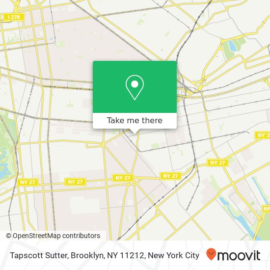 Mapa de Tapscott Sutter, Brooklyn, NY 11212