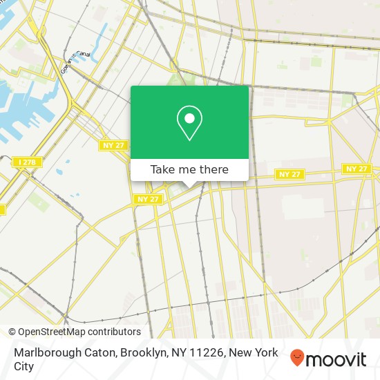 Mapa de Marlborough Caton, Brooklyn, NY 11226