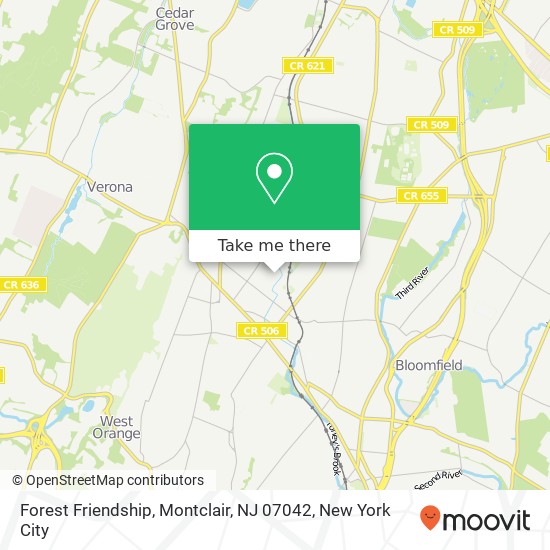 Forest Friendship, Montclair, NJ 07042 map