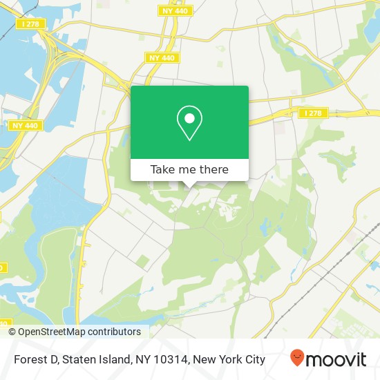 Mapa de Forest D, Staten Island, NY 10314