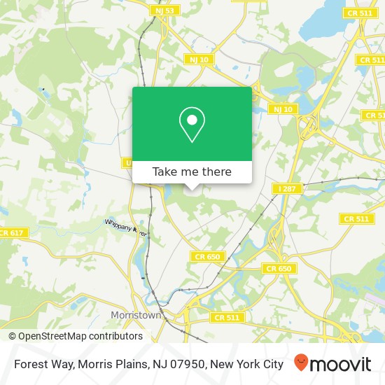 Forest Way, Morris Plains, NJ 07950 map