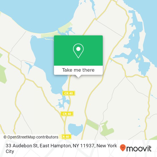 Mapa de 33 Audebon St, East Hampton, NY 11937