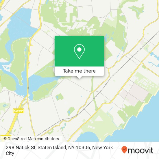 Mapa de 298 Natick St, Staten Island, NY 10306